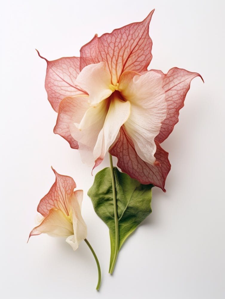 Pressed Wildflower Botanical Art Wild Ginger 1