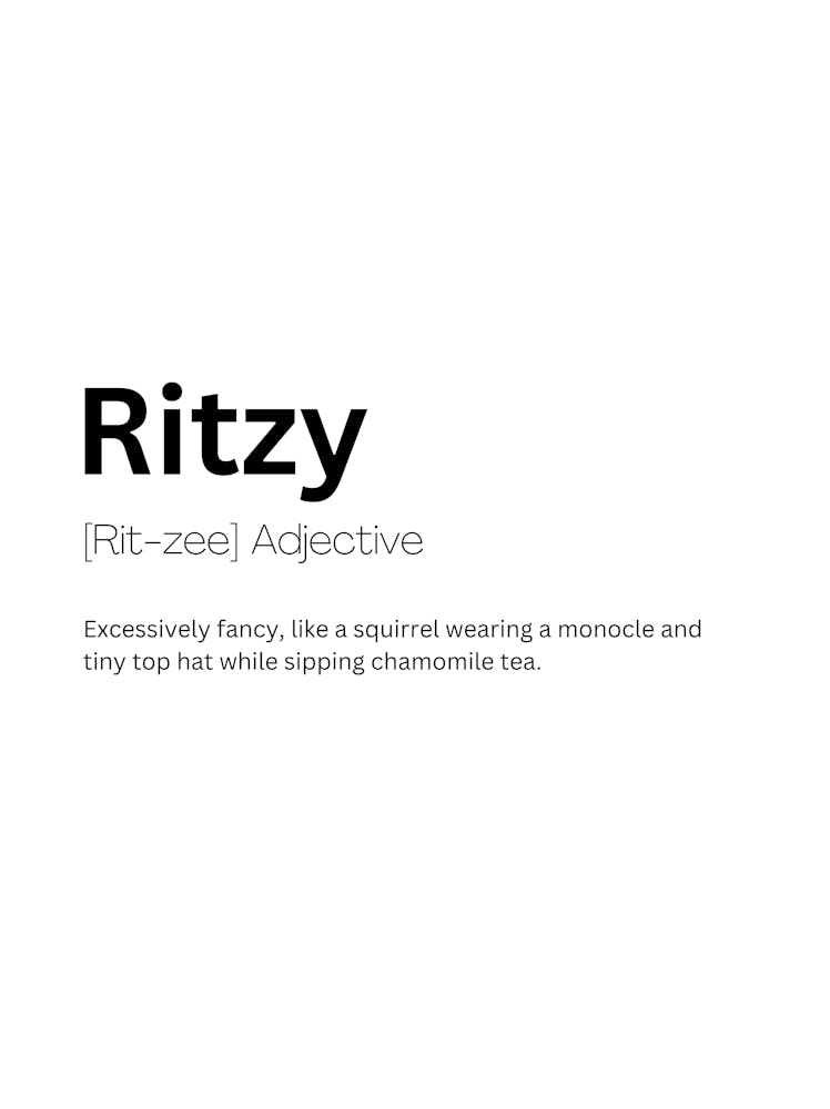 Ritzy Definition Meaning