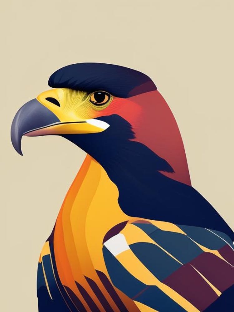 Crested Caracara Pop Matisse Bird
