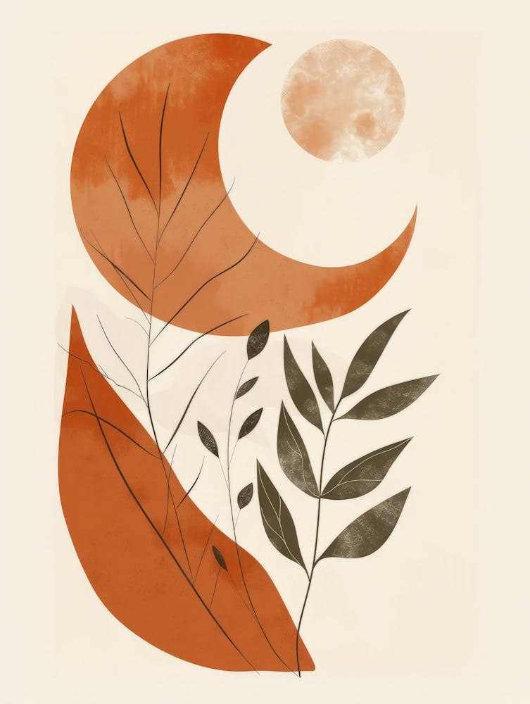 Moon And Leaves 1