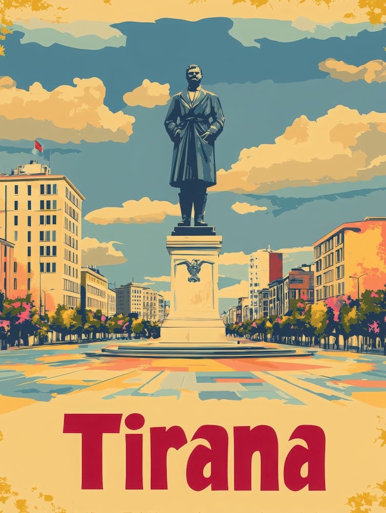 Aihrgdesign A Vintage Travel Poster Of Tirana