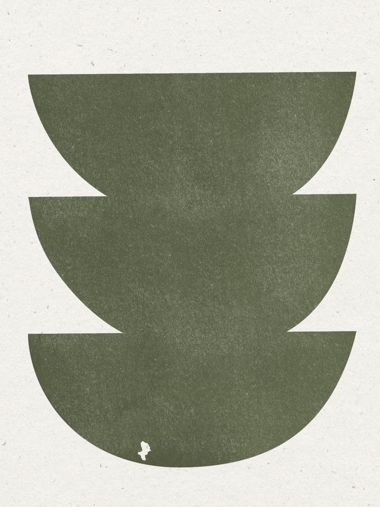 Retro Green Paper Composition