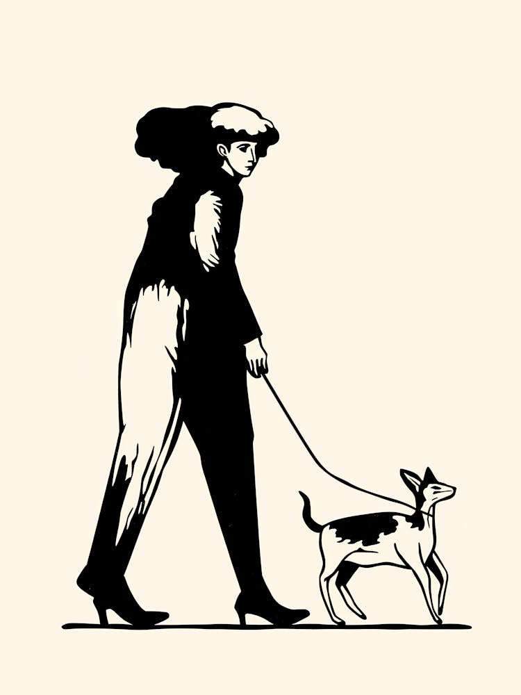 Frau mit Hund