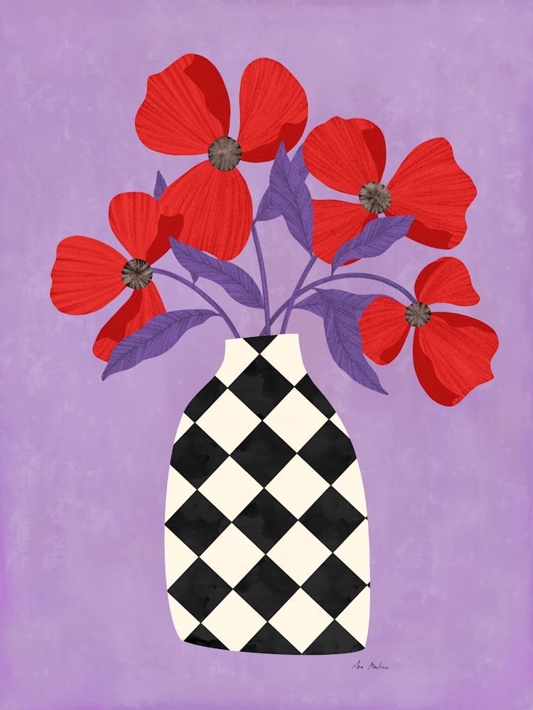 Poppies In A Vase