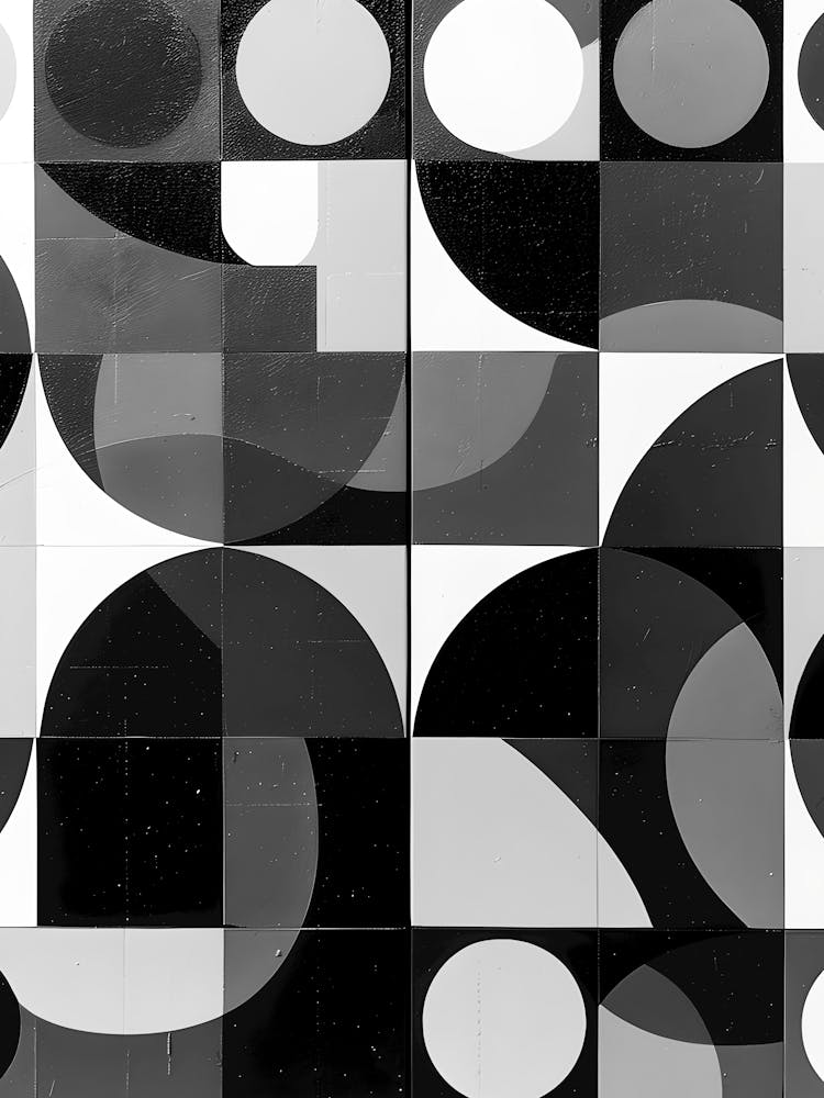 Abstract Black And White Painting 70