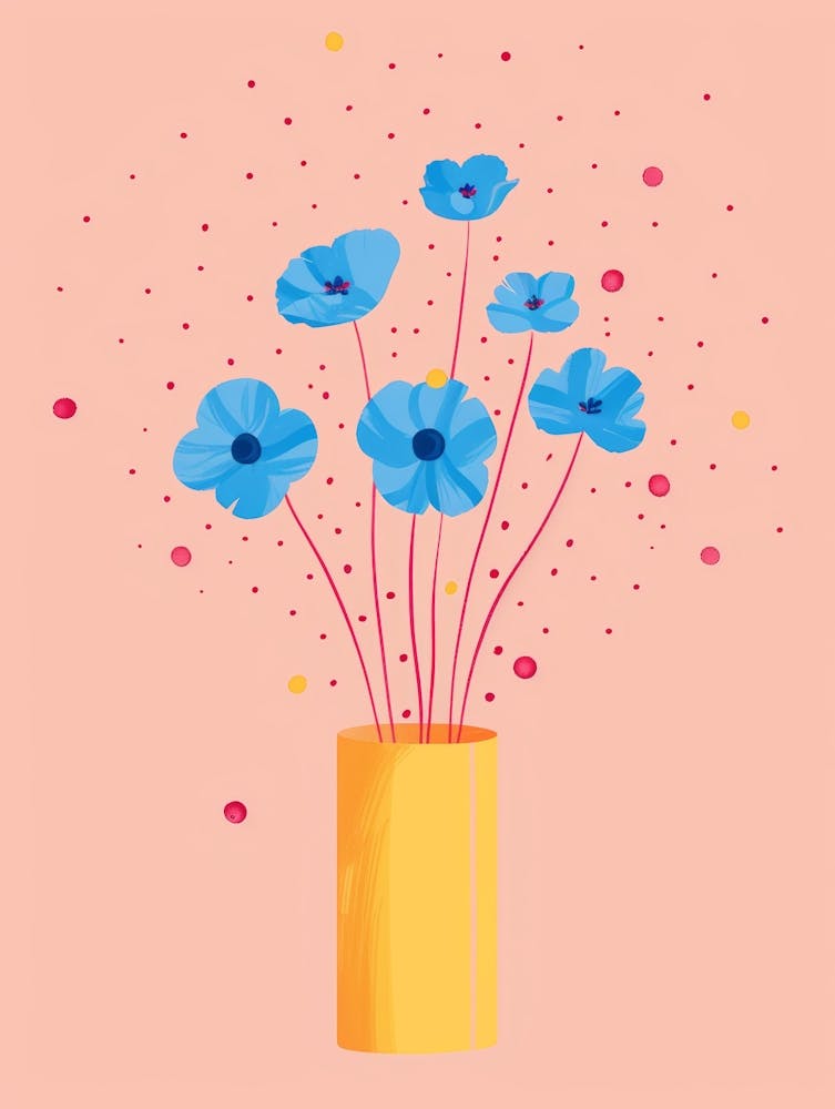 Poppies In A Vase 1