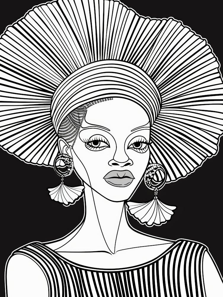African Woman In A Hat 4