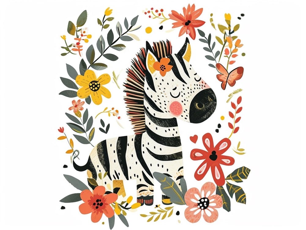 Little Floral Zebra 2