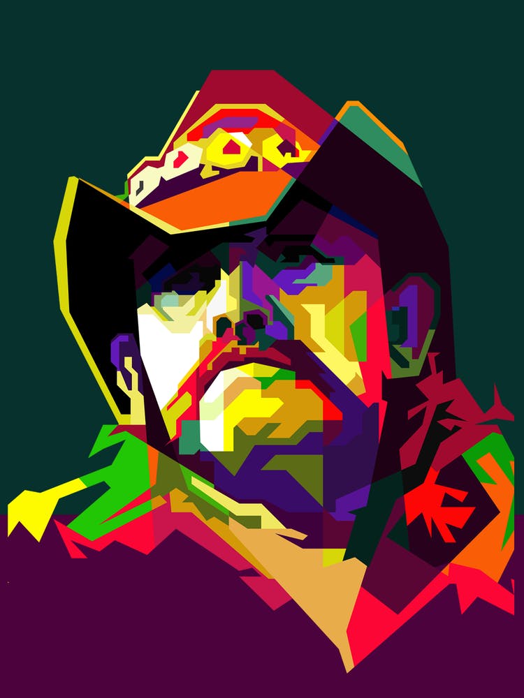 Lemmy Kilmister Motorhead Father Metal Art WPAP