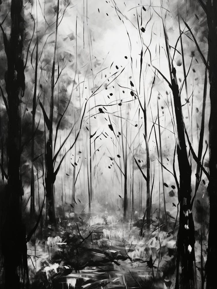 Nature Abstraite Noir Et Blanc 3