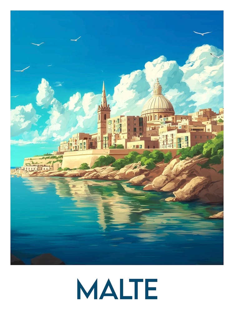 Affiche de voyage Malte