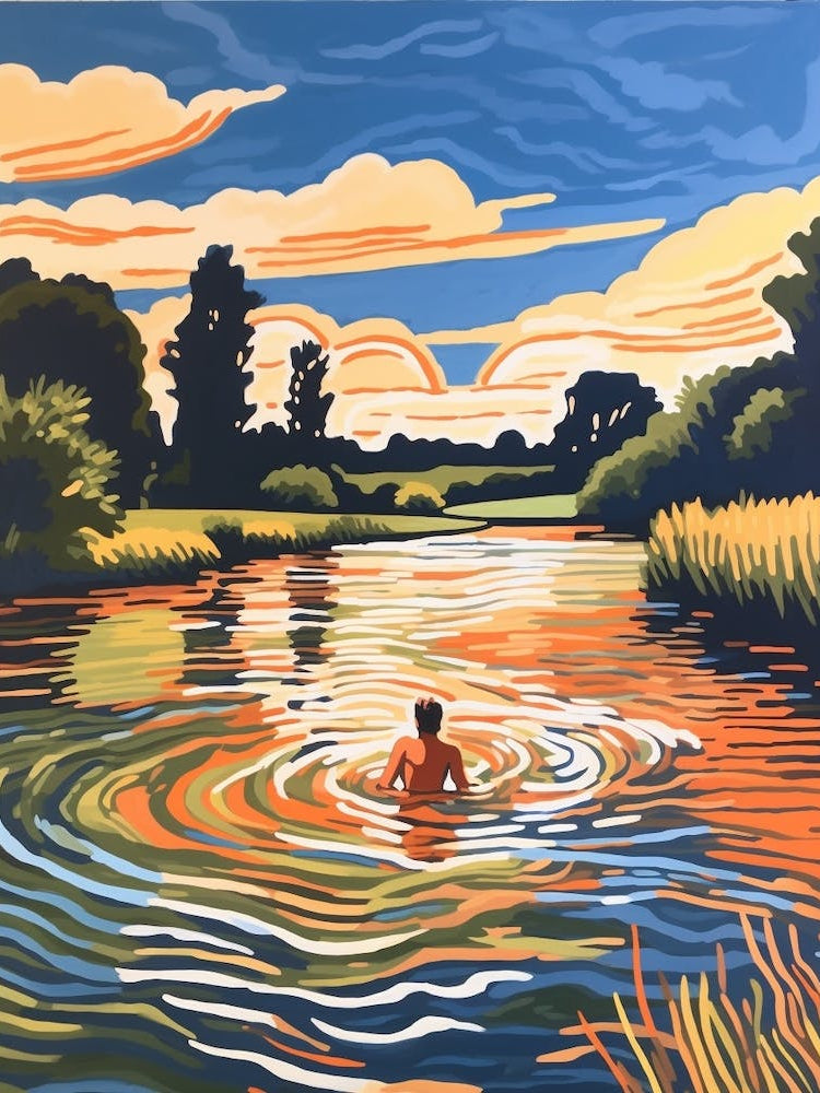 Wild Swimming At River Waveney Suffolk 3