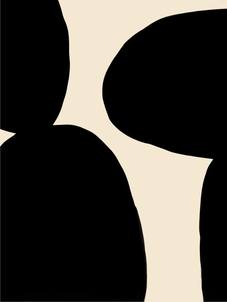 Black And Beige Abstract Painting