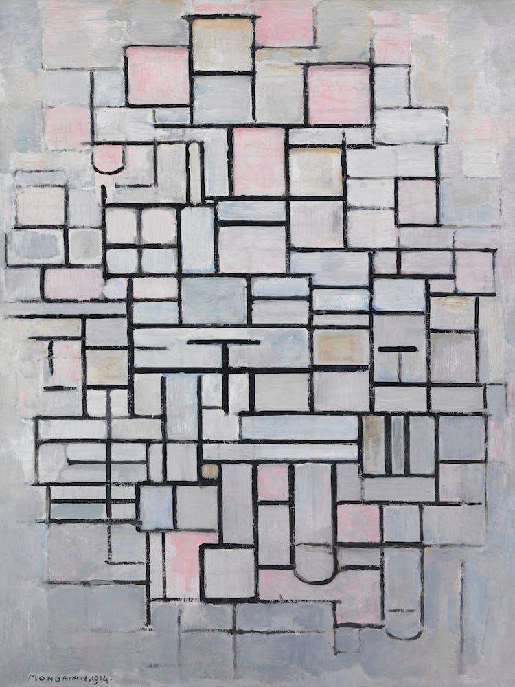 Composition No IV (1914), 1, Piet Mondrian