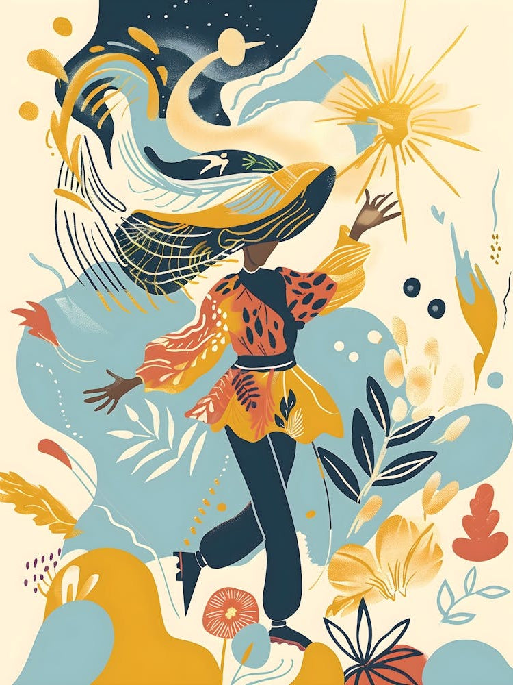 Matisse Inspired, Afro-Futurism, Fauvism Style