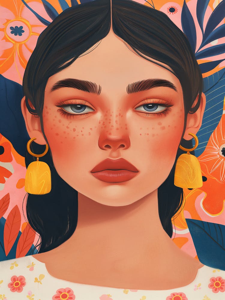 Girl With Yellow Earrings