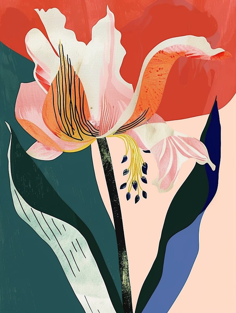 Colourful Flower Illustration Tulip 4