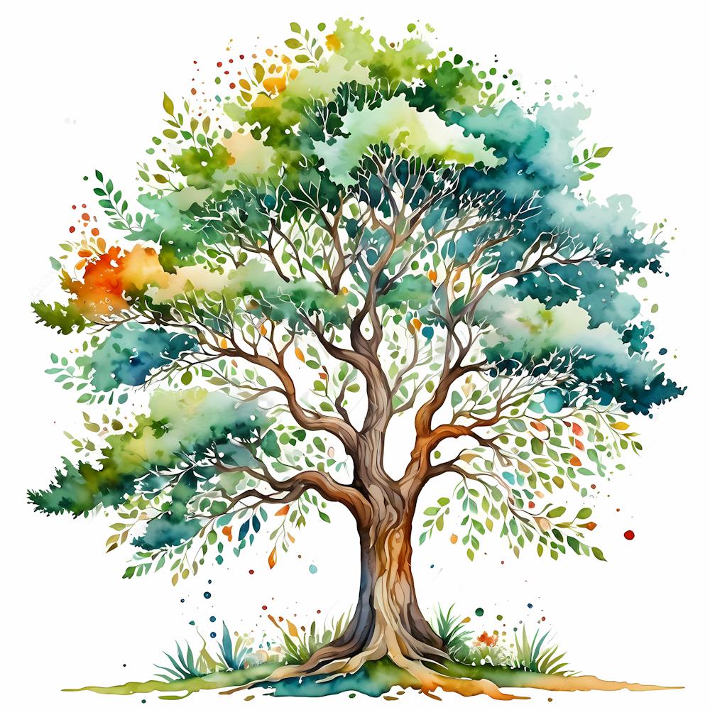 Water Color Tree
