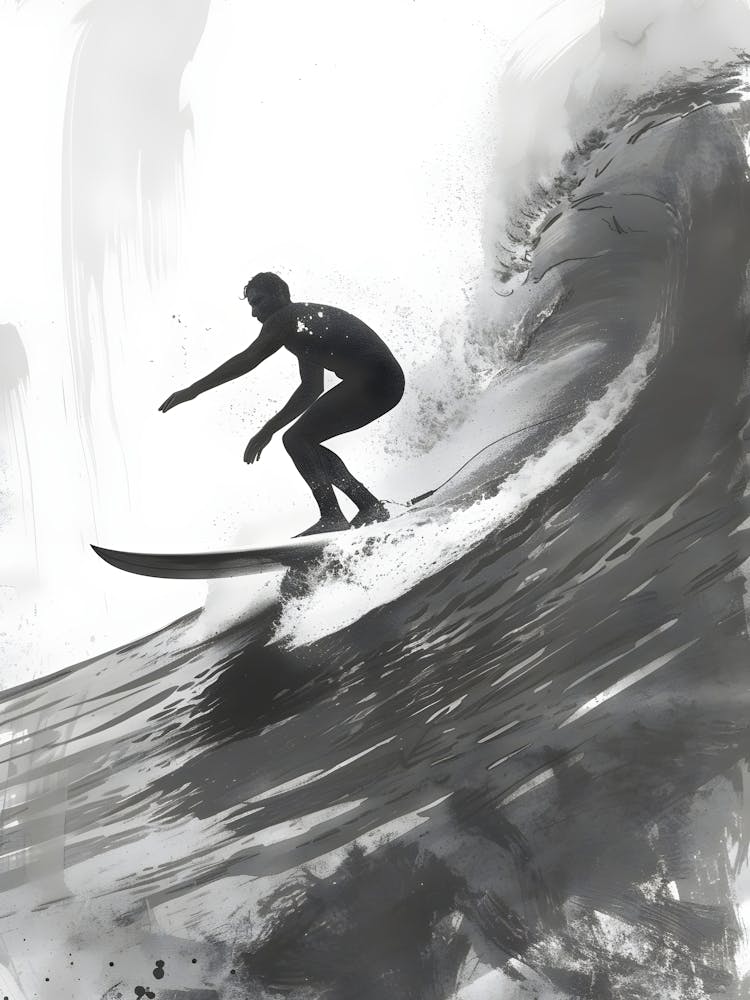 Surfer On A Wave