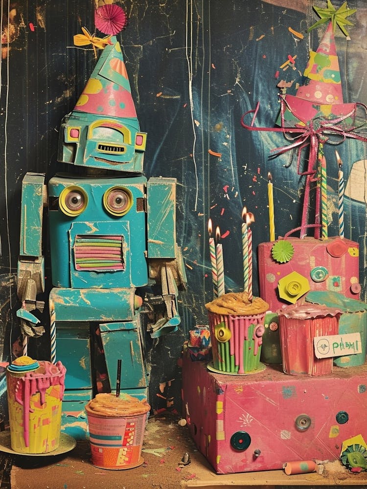 Retro Robot Kitsch Birthday Party 2