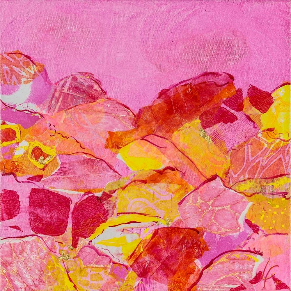 Pink And Yellow Abstract Painting