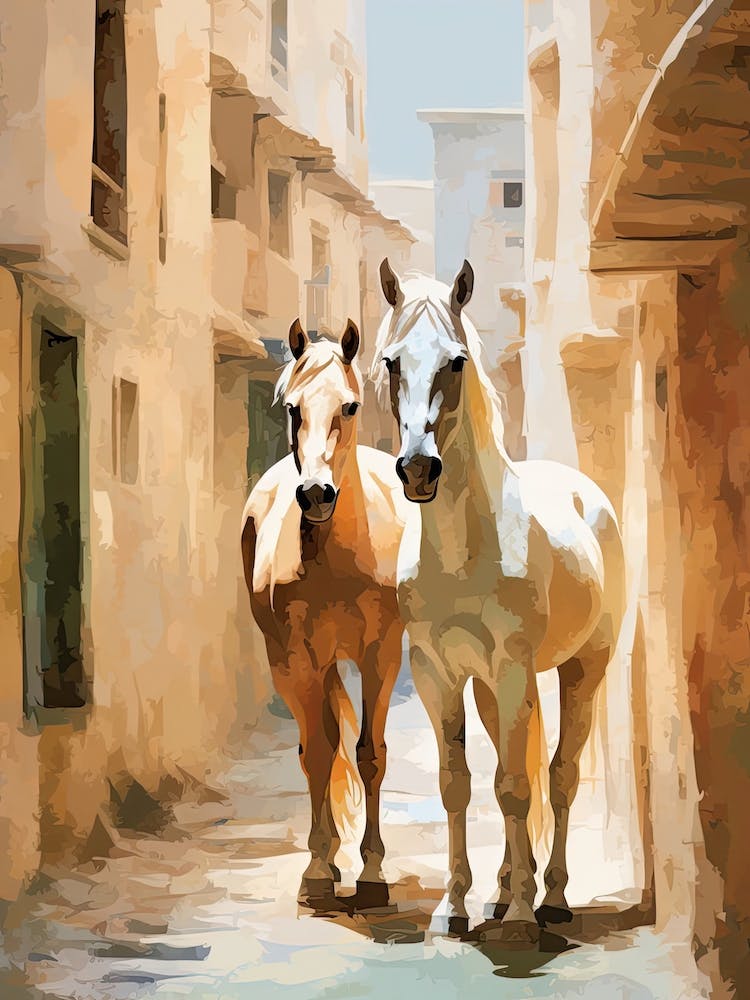 Horses Painting In Siena, Italy 4