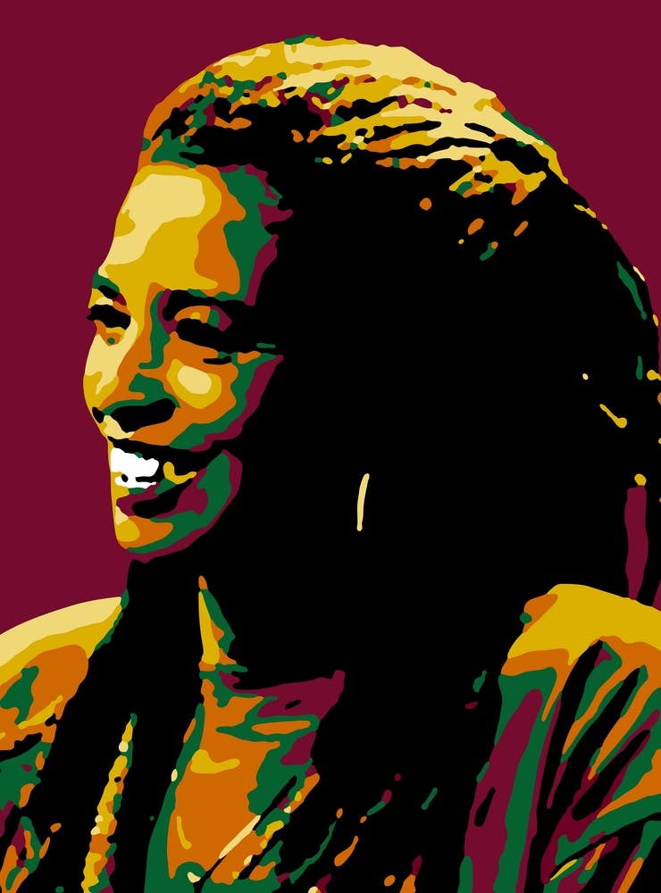 Angela Davis Pop Art Illustration