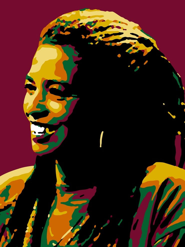 Angela Davis Pop Art Illustration