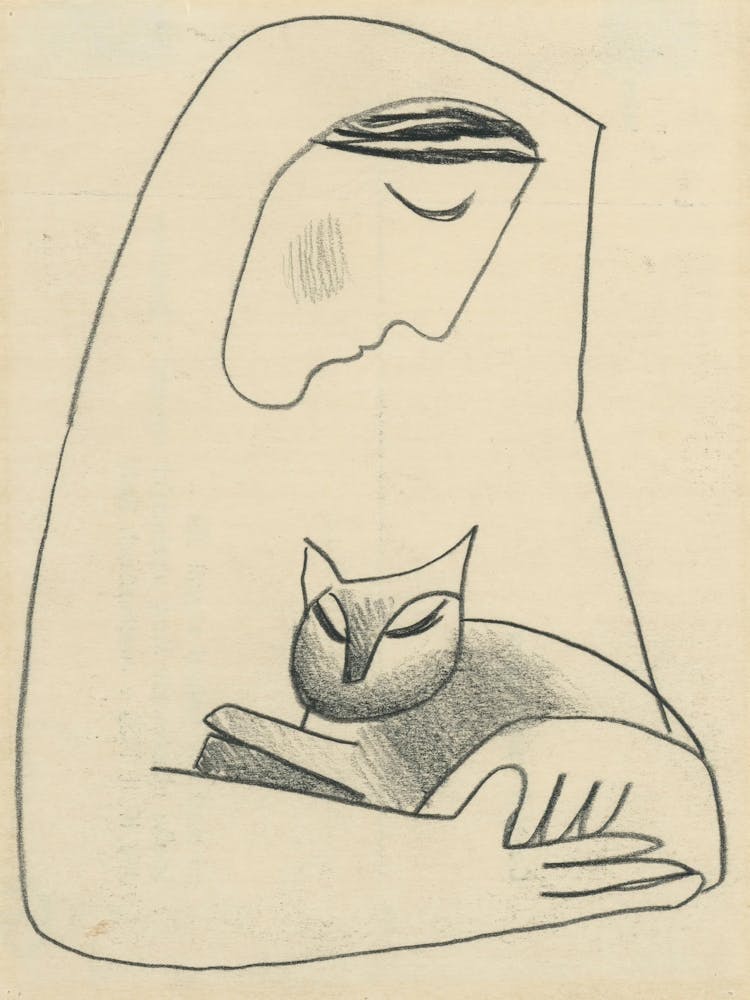 A Girl With A Cat In Her Arms, Mikuláš Galanda