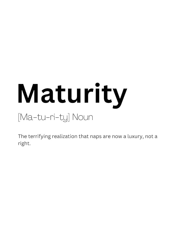 Maturity Definition Meaning 1