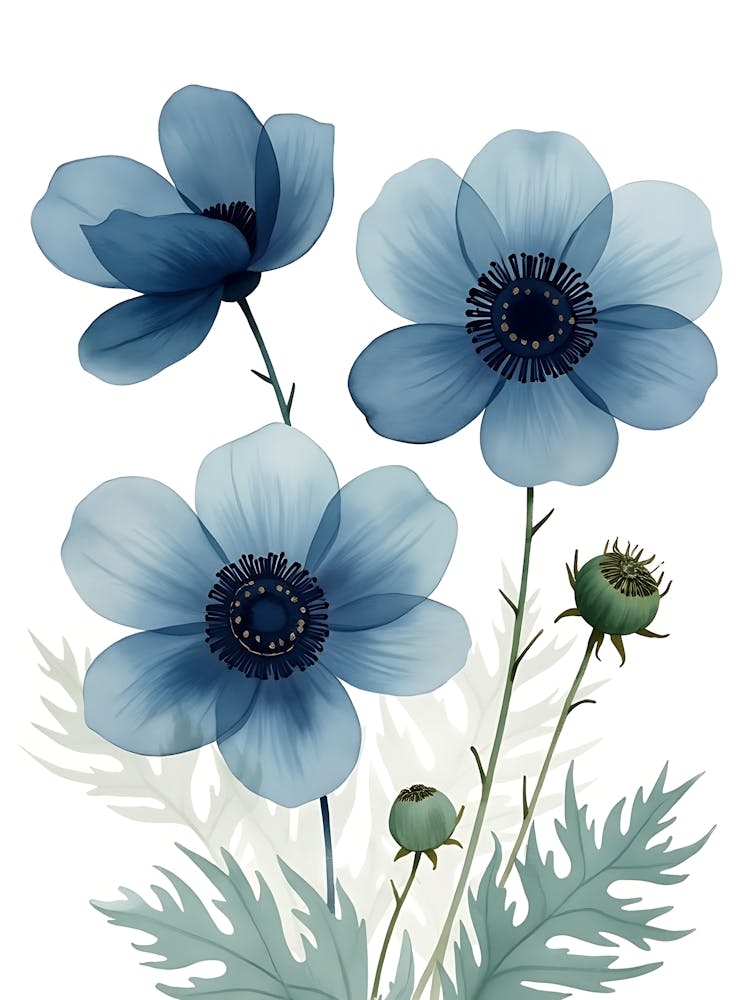 Dreamy Blue Petal Flow