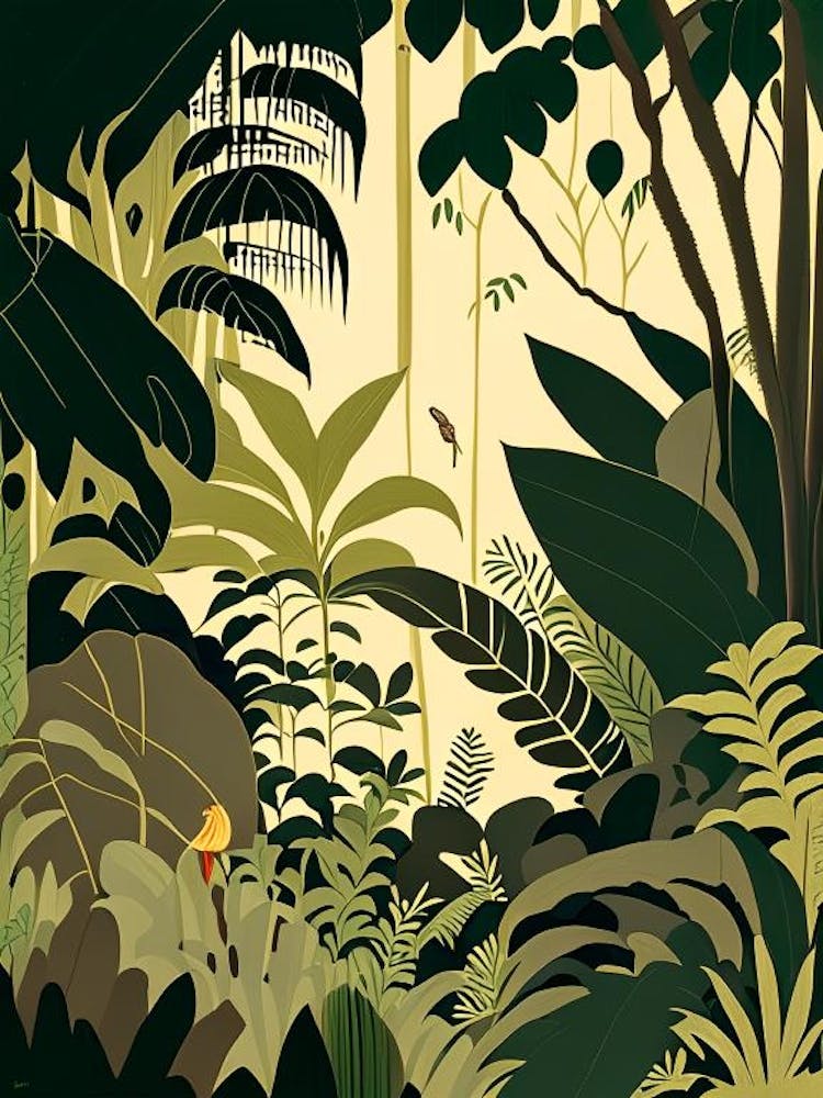 Close Up Jungle 1 Rousseau Inspired