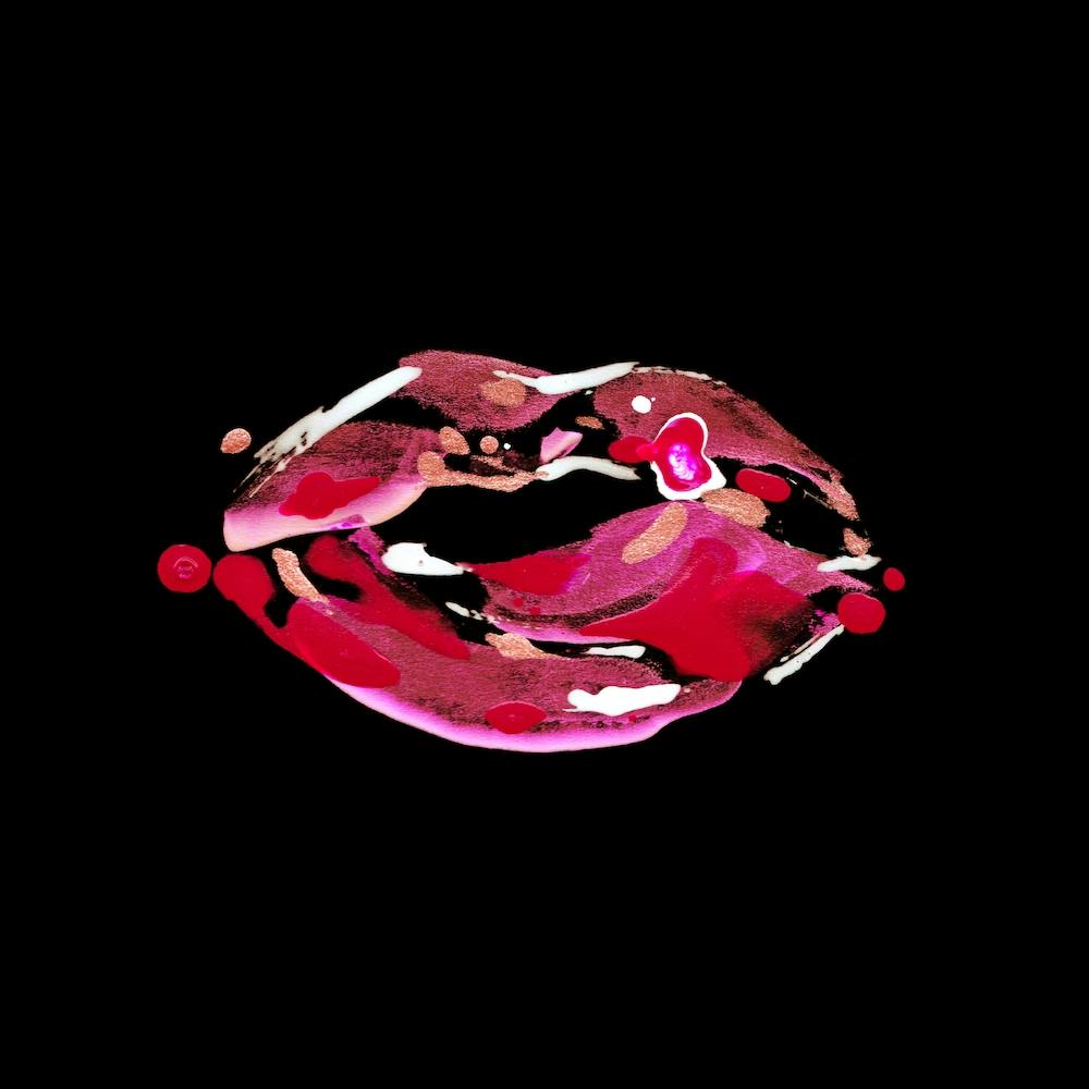 Red Lippies By Night Square