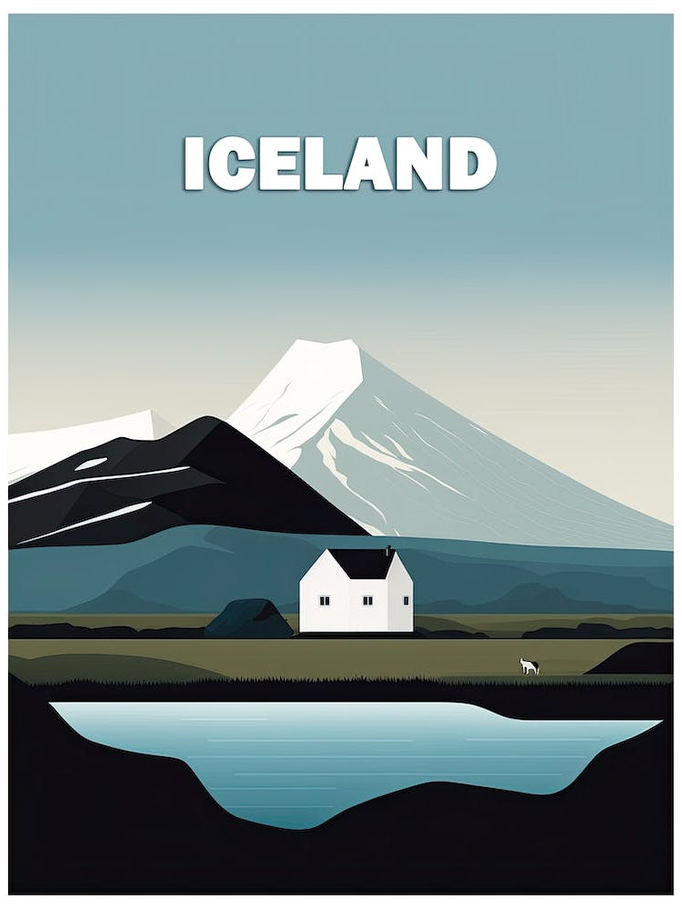 Iceland minimalism poster