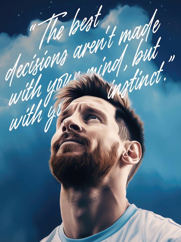 Lionel Messi Argentina Quote Painting