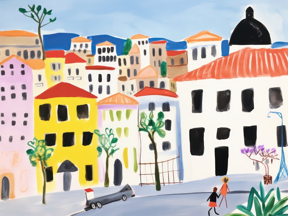 Florence Italy Cute Watercolour Illustration 5