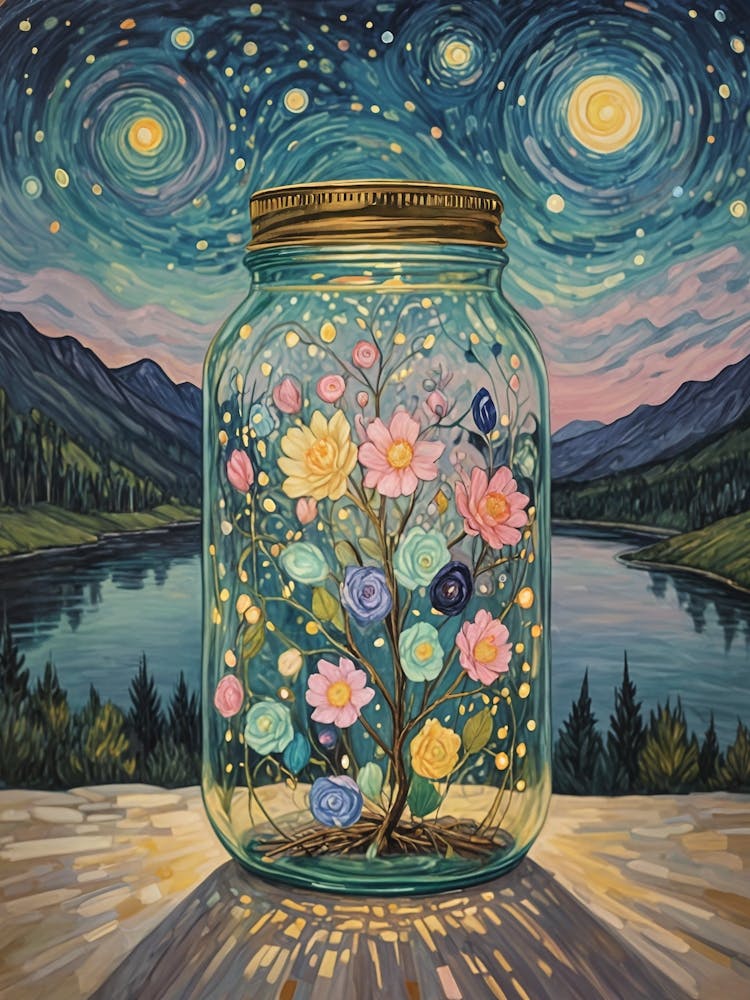 Flowers And Fairy Lights