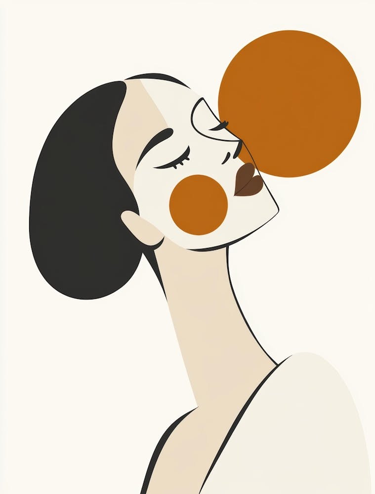 Woman With Orange Face