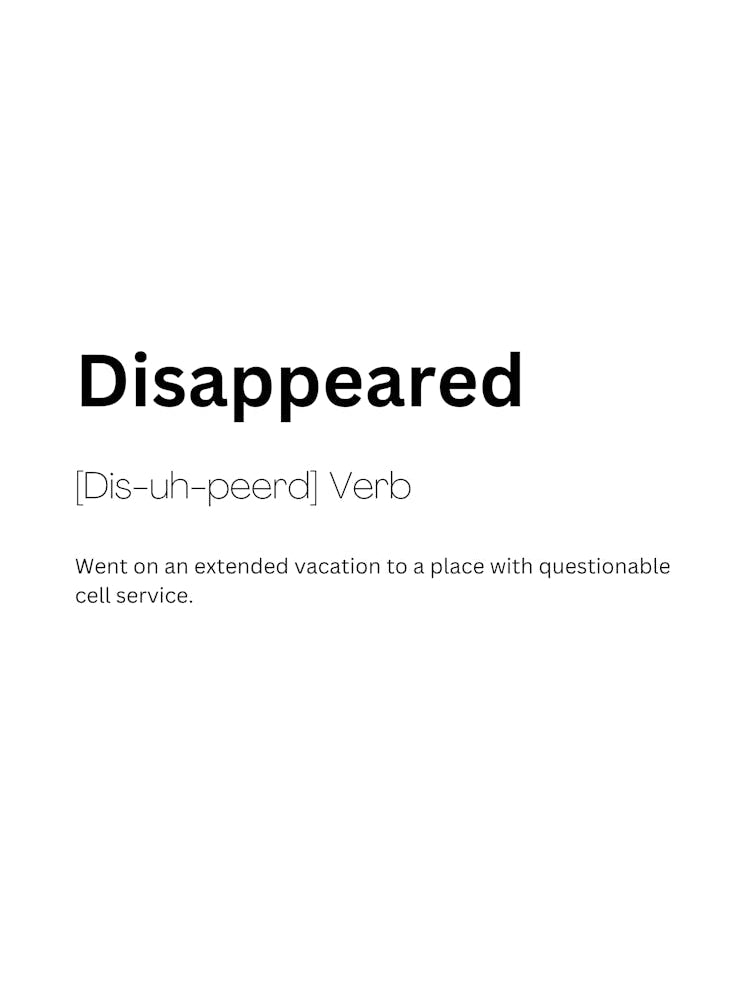 Disappeared Definition Meaning