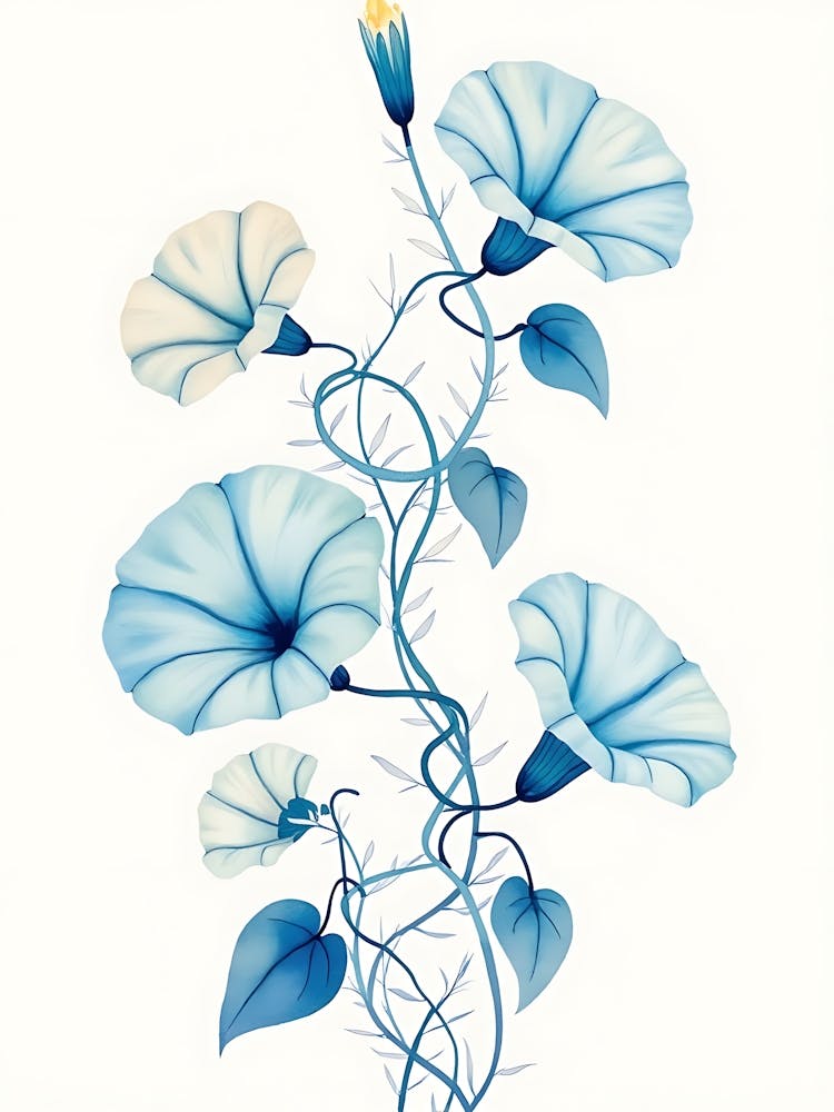 Blue Morning Glory Botanical