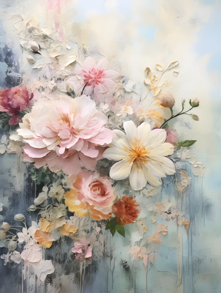Vintage Pastel Flowers 5