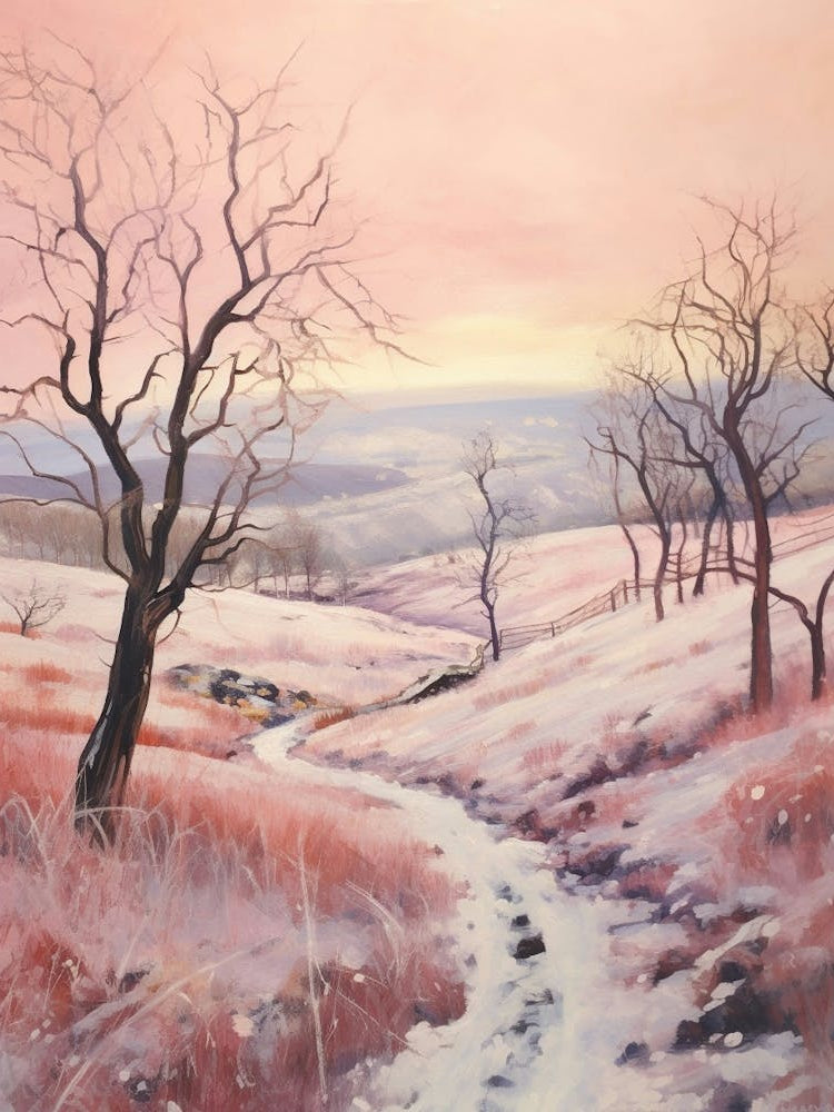 Dreamy Winter Painting Northumberland National Park United Kingdom 3