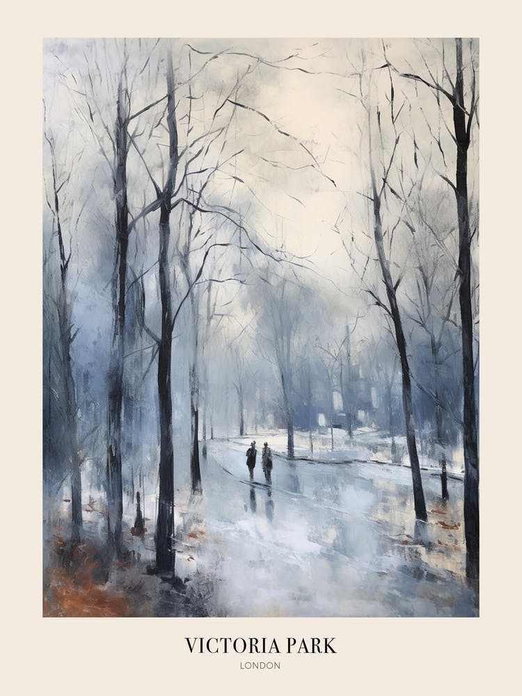 Winter City Park Poster Victoria Park London 3