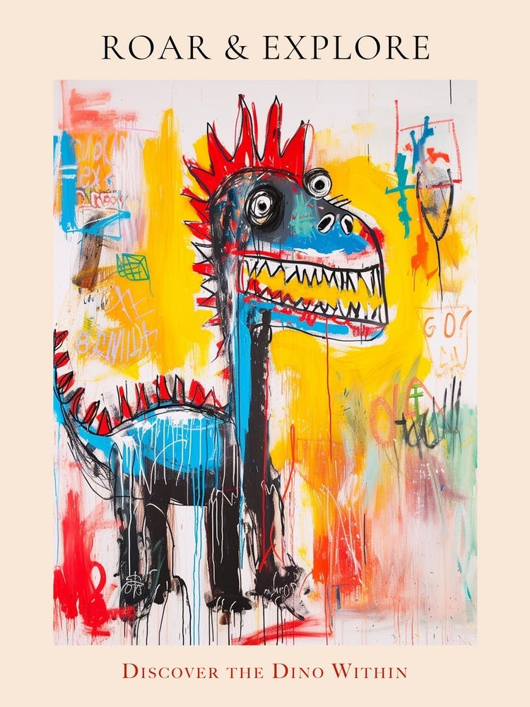 Abstract Dinosaur Graffiti Style 1 Poster