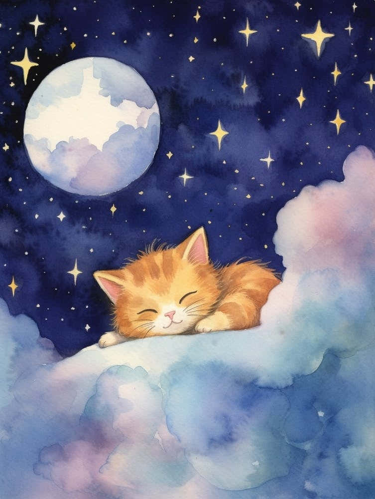 Baby Kitten 10 Sleeping In The Clouds