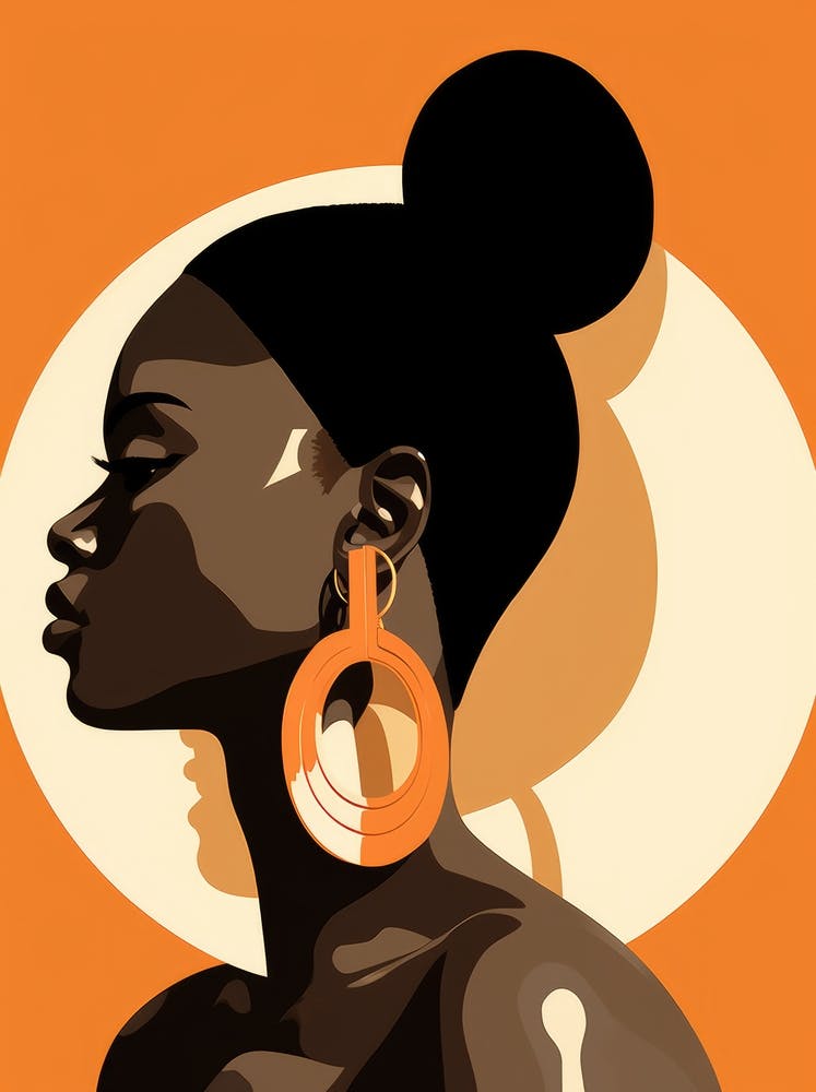 Black Woman With Earrings