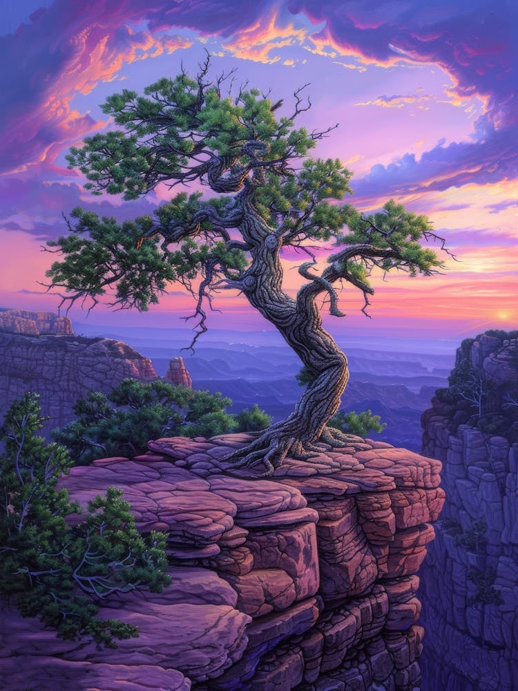 Lone Tree At Sunset 1