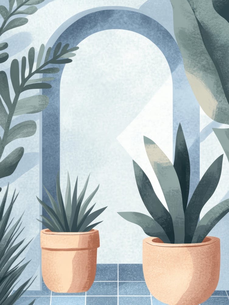 Illustration Of Potted Plants