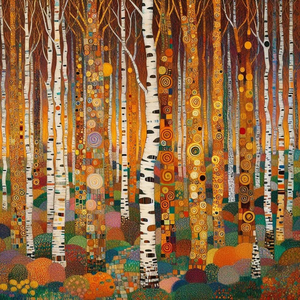 gustav klimit Birch Forest 1