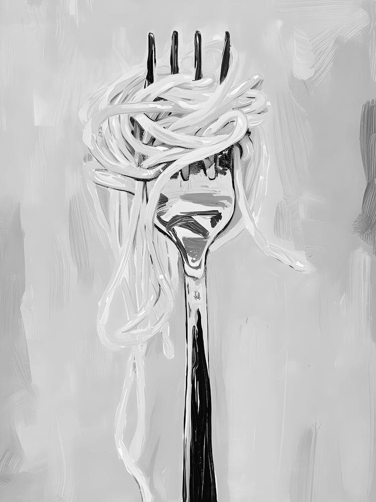 Gabel und Spaghetti 1